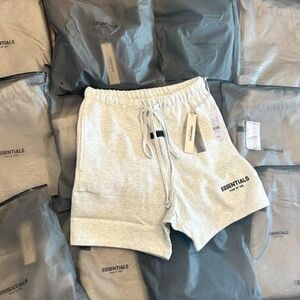 Essentials Light Gray Casual Shorts